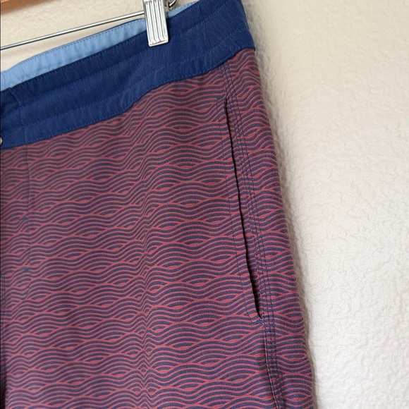 Fair Harbor Blue and Red Swim Shorts - Picture 5 of 7